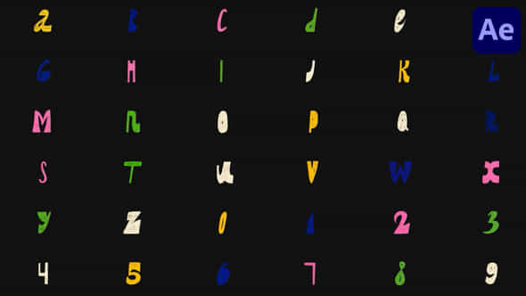 Hand Drawn Doodles Alphabet For After Effects - VideoHive 57768219