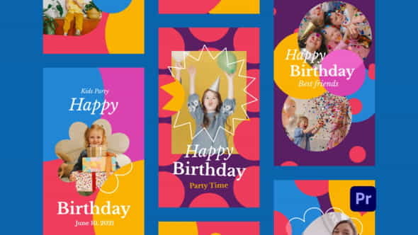 Kids Birthday Instagram Stories for - VideoHive 33238158