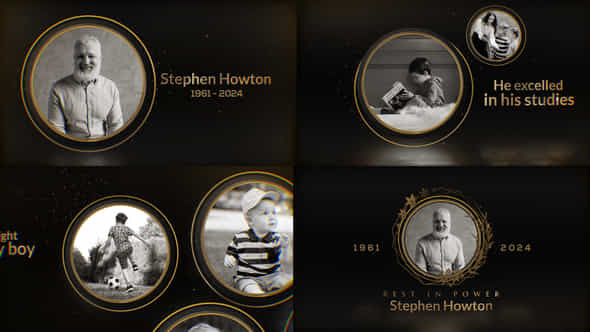 Golden Memorial Photo - VideoHive 46858190