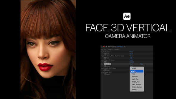 Face 3D Vertical Camera Animator - VideoHive 58088287