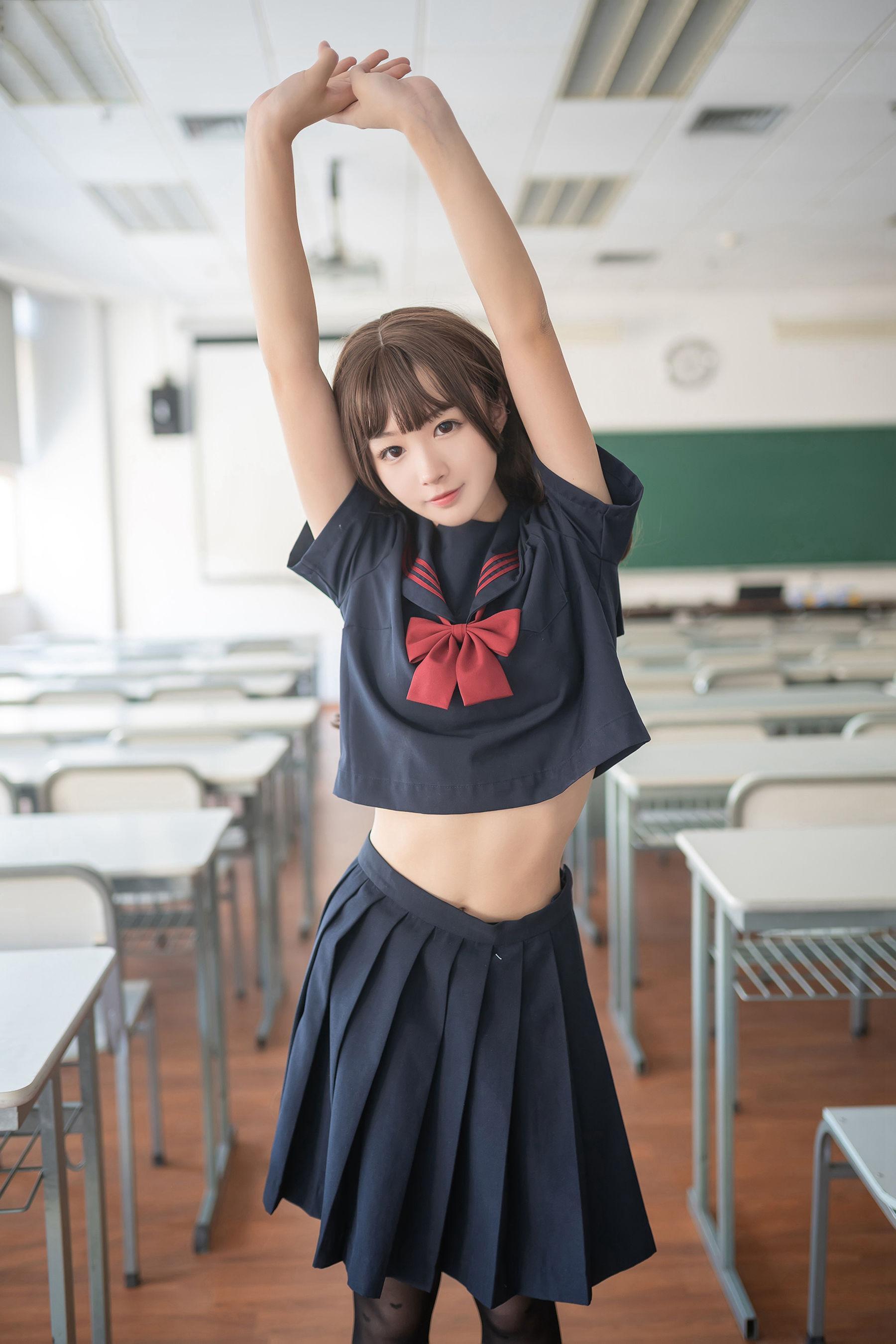[风之领域] NO.127 爱心黑丝学妹 写真集(28)