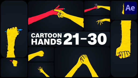 Cartoon Hands For After Effects - VideoHive 50874301