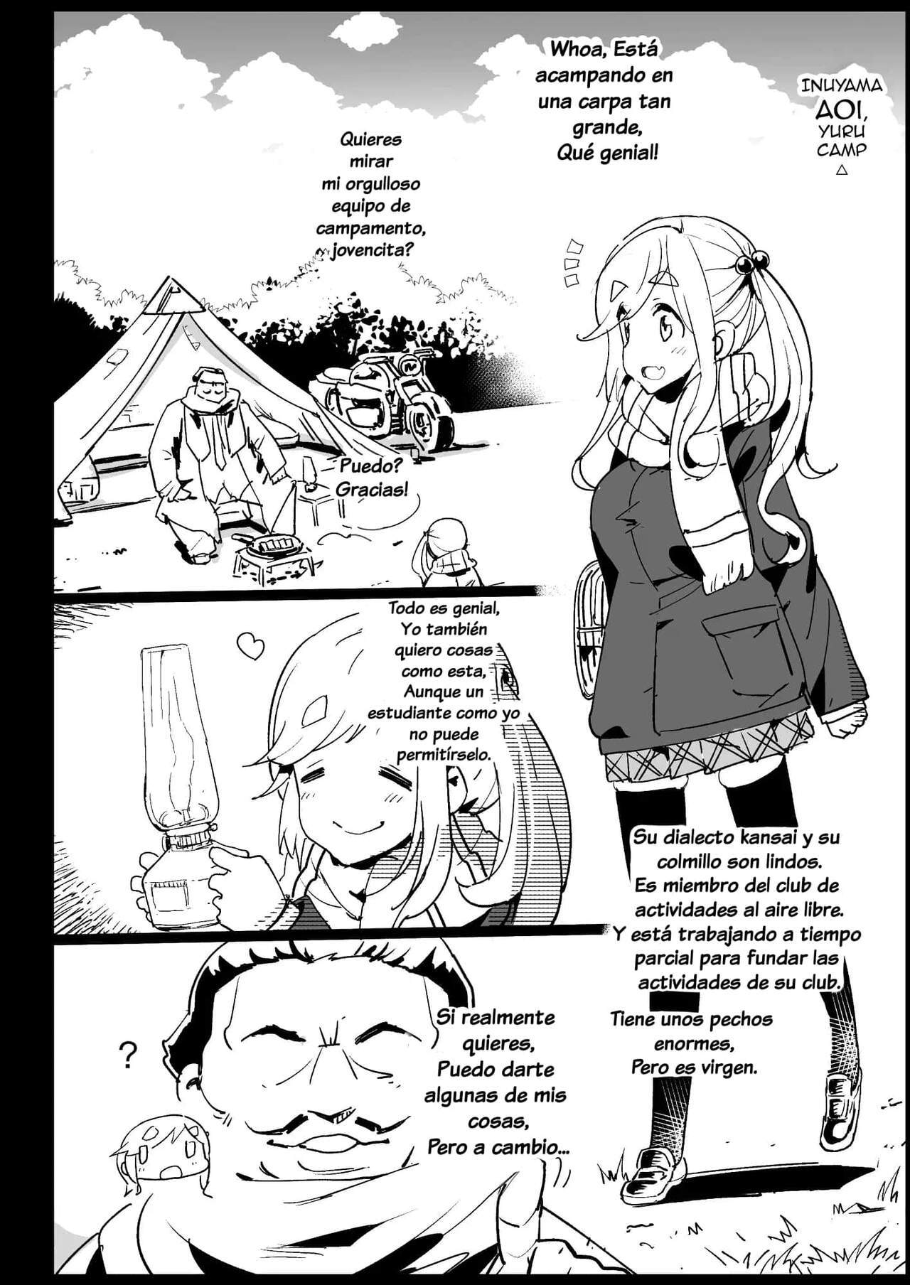 [Eromazun (Ma-kurou)] Kyousei Enkou 2 ~Kuro Gal JK o Kane de Dakitai~ (Yuru Camp) [Spanish] [Digital]