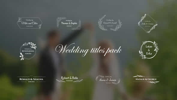 Wedding Titles Ae - VideoHive 47400681