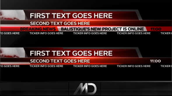 Broadcast News Lower Thirds - VideoHive 504231