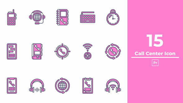 Call Center Icon Premiere Pro - VideoHive 50268947