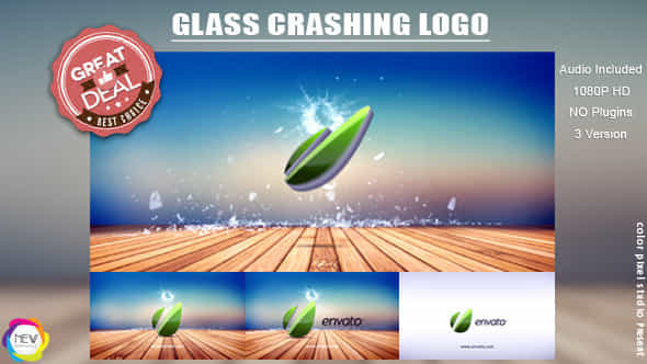 Glass Crashing Intro - VideoHive 8137228