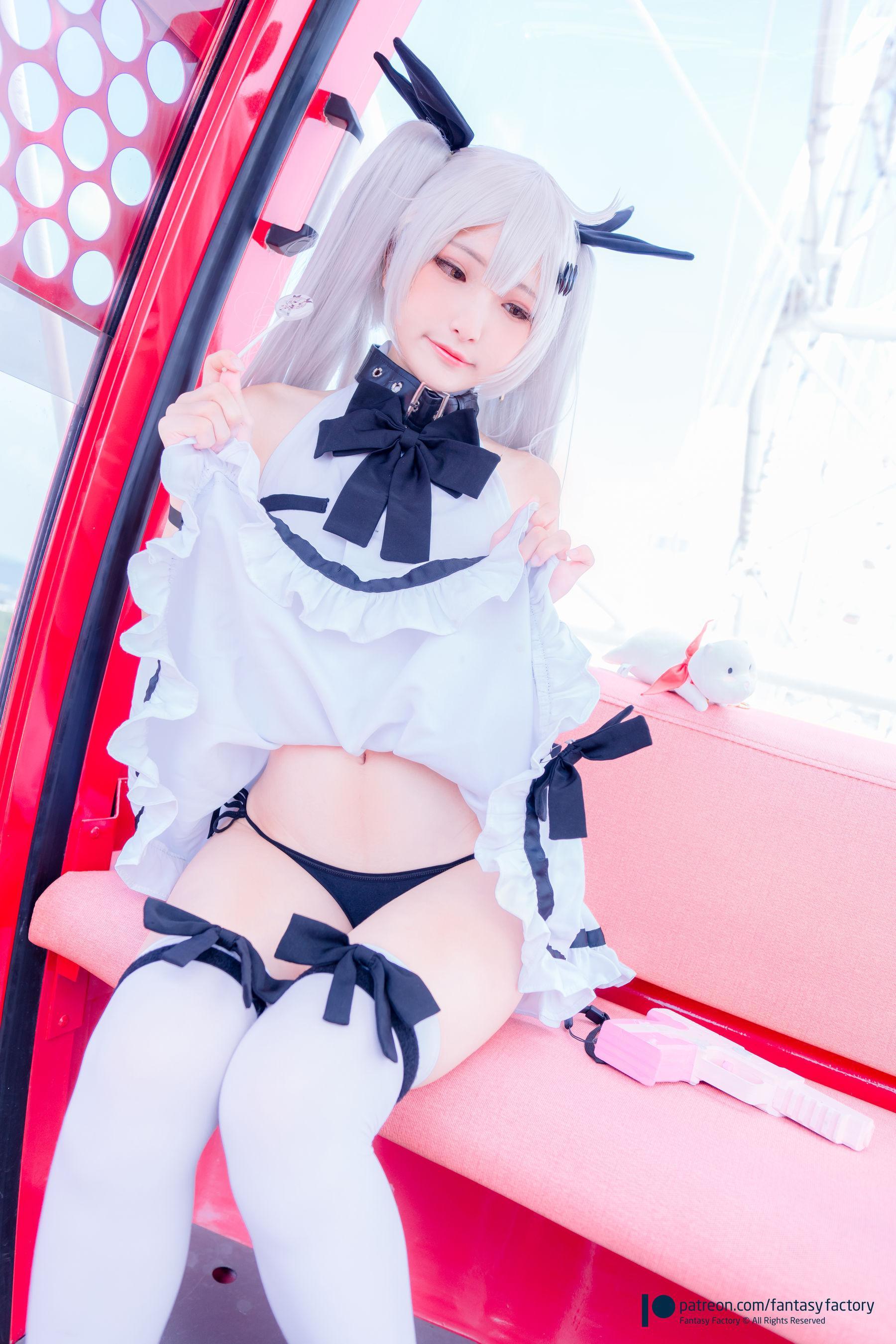 [Cosplay] 小丁 《Fantasy Factory》 黑白 薄纱 网袜 写真集(22)