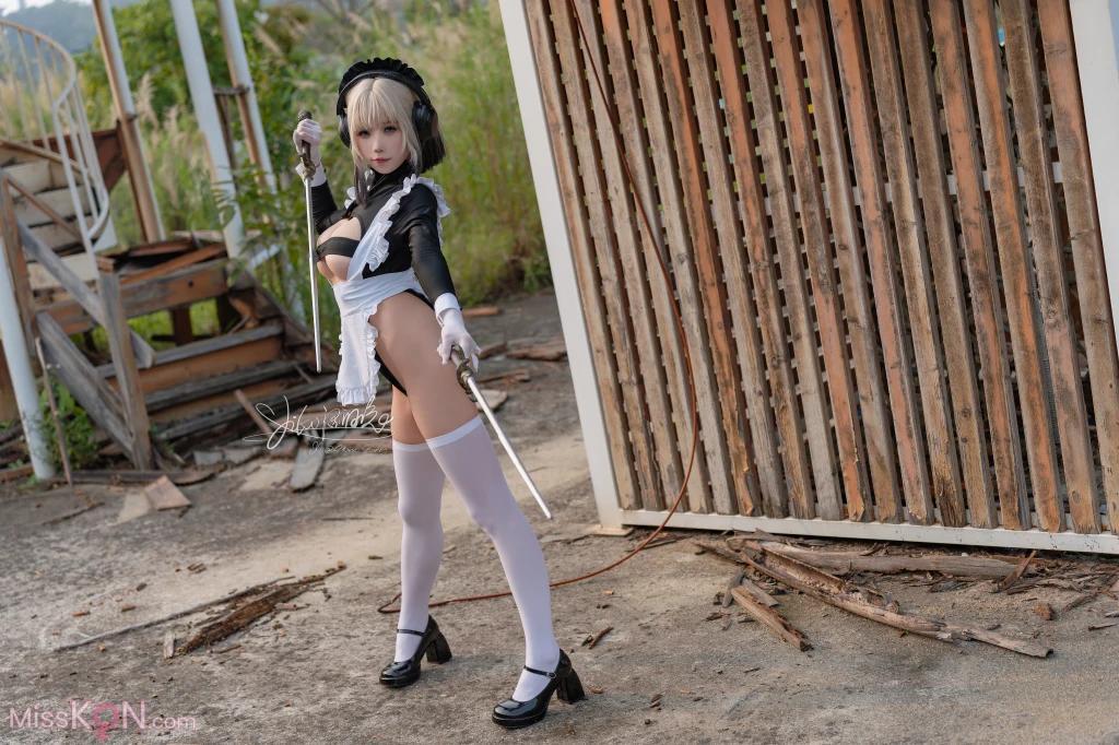 Coser@黏黏团子兔: 10月作品 战斗女仆 动感光波 (77 photos )(22)