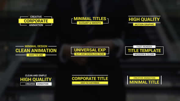 Corporate Title Animation - VideoHive 39507356