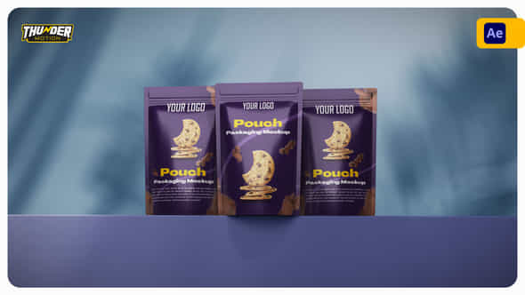 3D Pouch Packaging Mockup - VideoHive 56346149