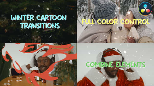 Winter Cartoon Transitions - VideoHive 42298859