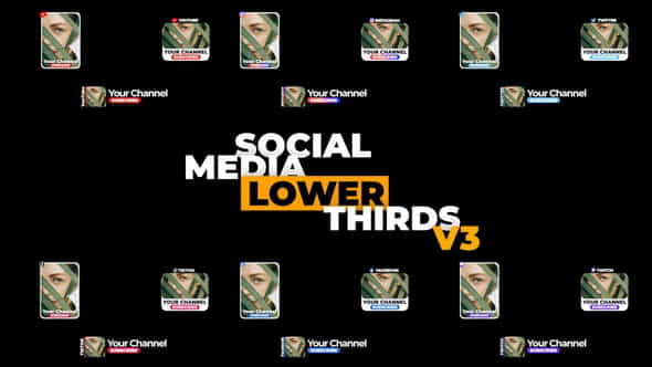 Social Media Lower Third v3 - VideoHive 33876833