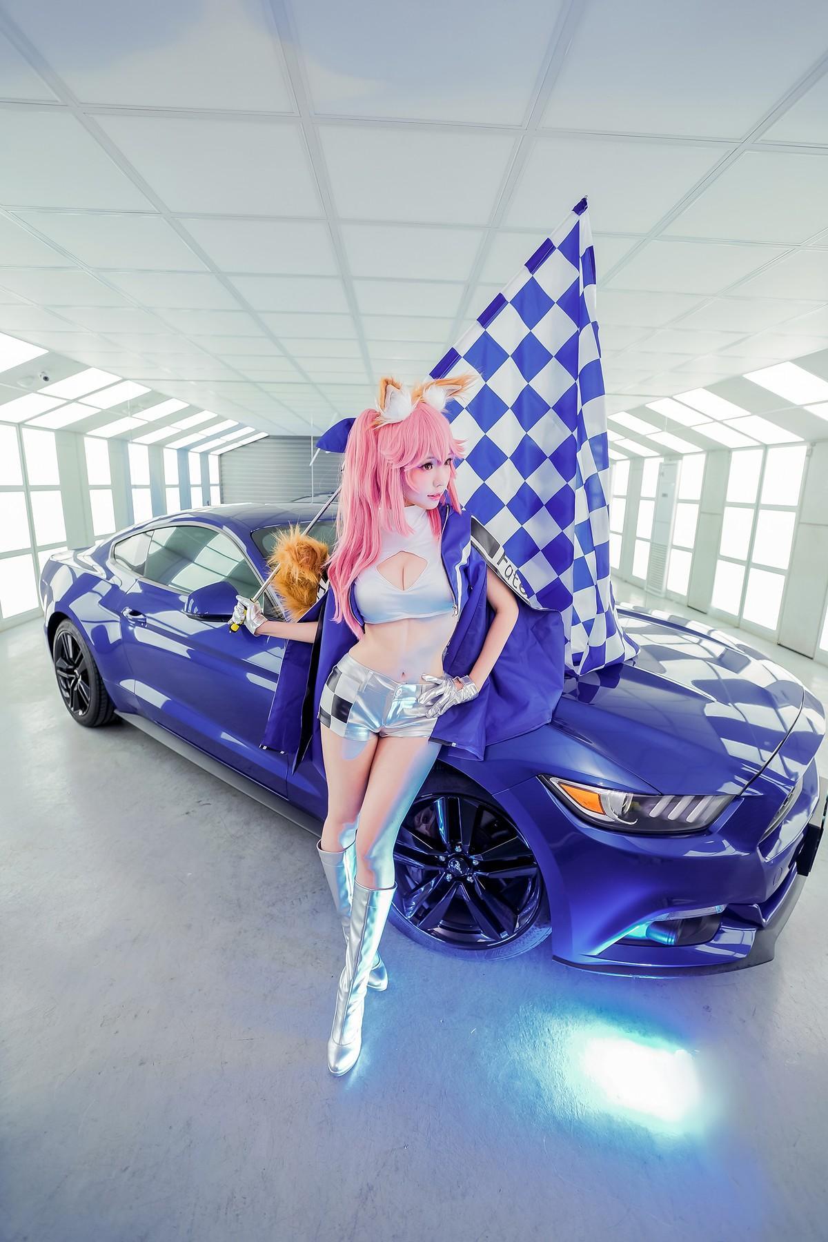 Cosplay ElyEE子 玉藻前赛车(17)