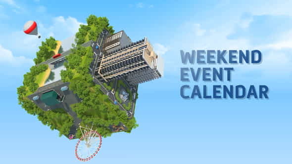 Weekend Event Calendar - VideoHive 23848775