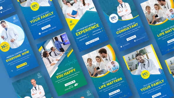 Medical Healthcare Promo Stories Pack - VideoHive 36249111