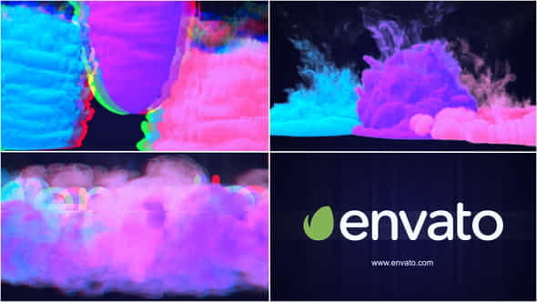 Glitch Smoke Logo Reveal - VideoHive 22143312