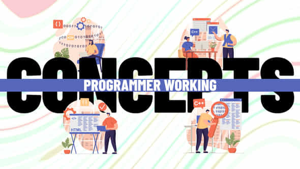 Programmer working - - VideoHive 36654227