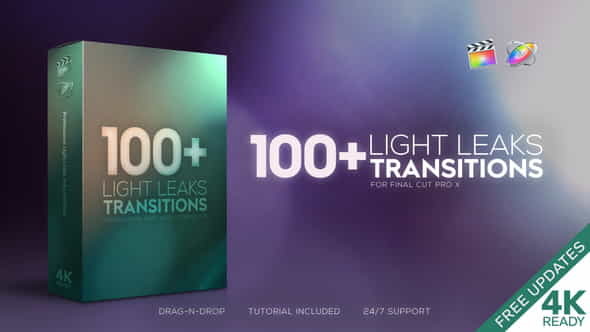 4K Light Leaks Transitions | - VideoHive 23726269