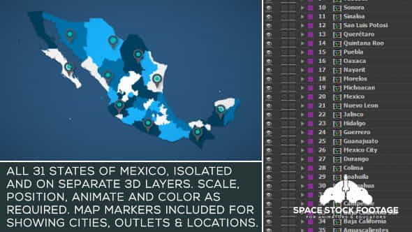 Mexico Map Kit - VideoHive 18255754