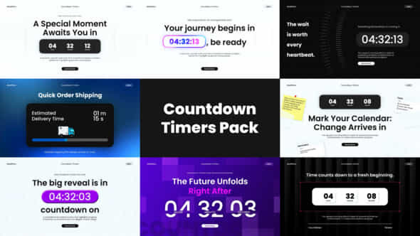 Countdown Timer Pack - VideoHive 59530336