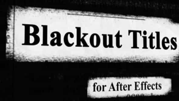 Blackout Titles - VideoHive 10973402