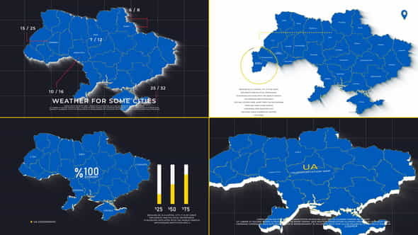 Ukraine Map Promo - VideoHive 39800253