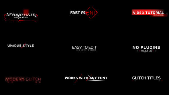 9 Modern Glitch - VideoHive 25023662