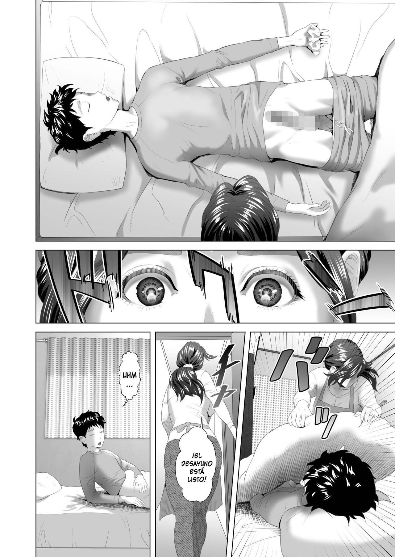 [Hy-dou (Hyji)] Kinjo Yuuwaku Musuko o Yobai ni Sasou Haha Hen ¦ ¡Madre seduce a su hijo para una visita nocturna! Seducción en el vecindario [Spanish] [Macbeth]