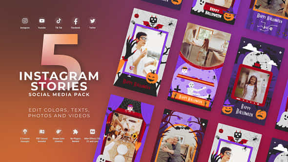 Halloween Party Instagram Vertical Stories - VideoHive 54293605