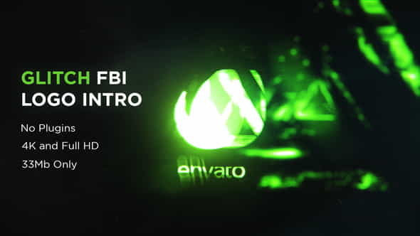 Glitch FBI Logo Intro - VideoHive 22535857