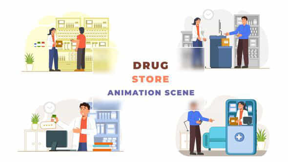 Drug Store Animation - VideoHive 43043897