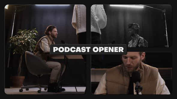 Multiscreen Podcast Opener - VideoHive 58526207