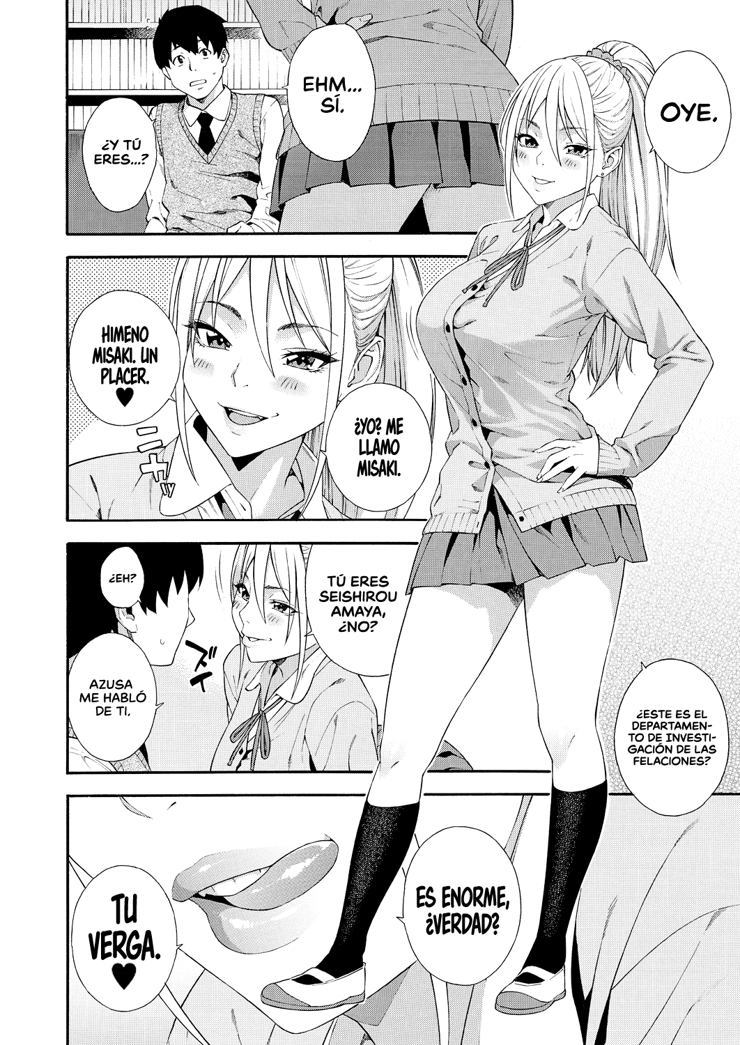 [Zonda] Fellatio Kenkyuubu _ Departamento de Investigación de las Felaciones Ch. 1-4 [Span