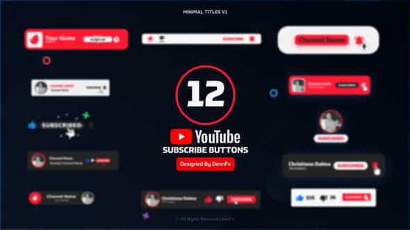 Youtube Subscribe Buttons - VideoHive 45467613