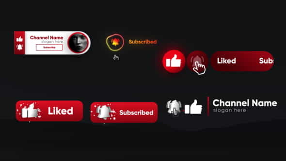 Youtube Unique Subscribe Elements - VideoHive 26366103