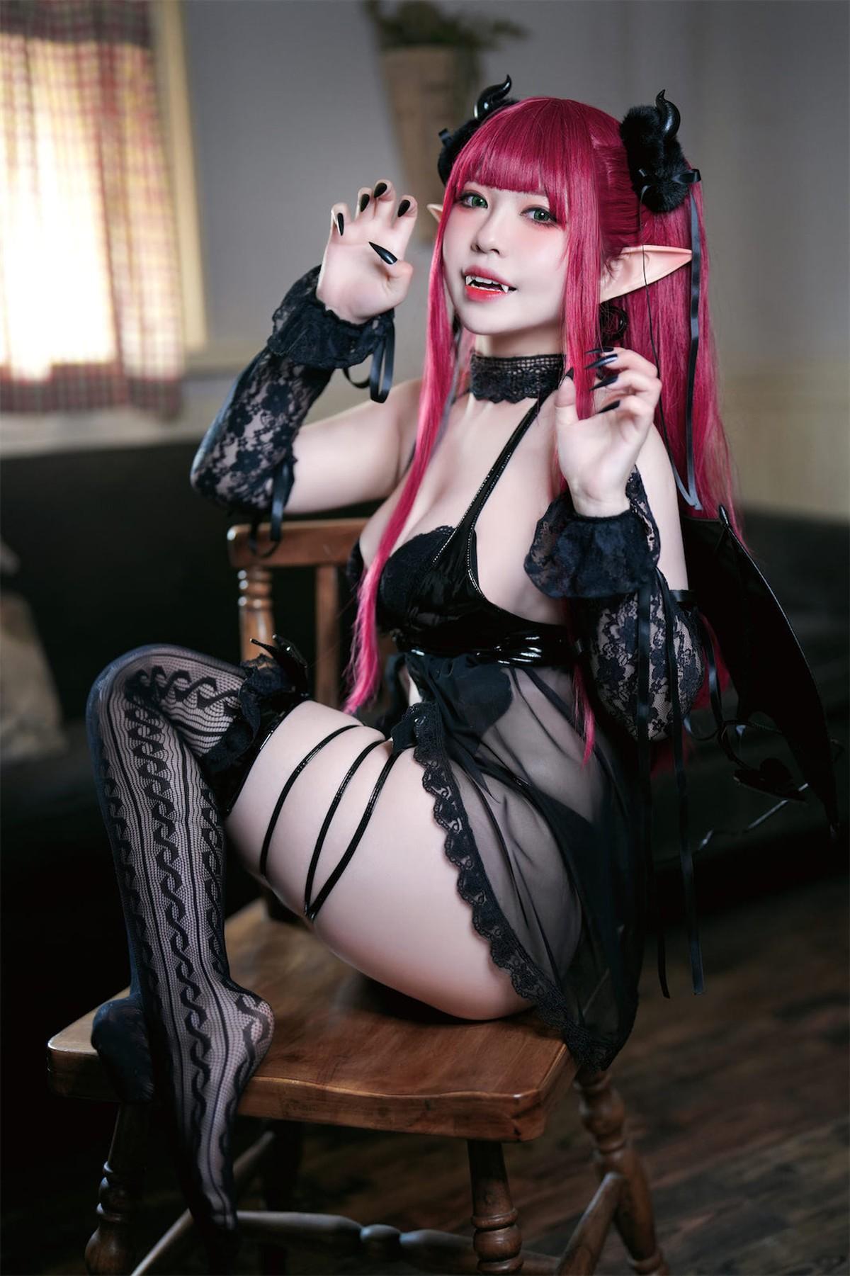 Cosplay 半半子Banbanko 小恶魔利兹(30)