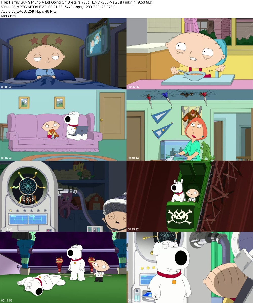 Family Guy S14E15 A Lot Going On Upstairs 720p HEVC x265-MeGusta