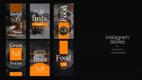 Food Instagram Stories - VideoHive 50860915