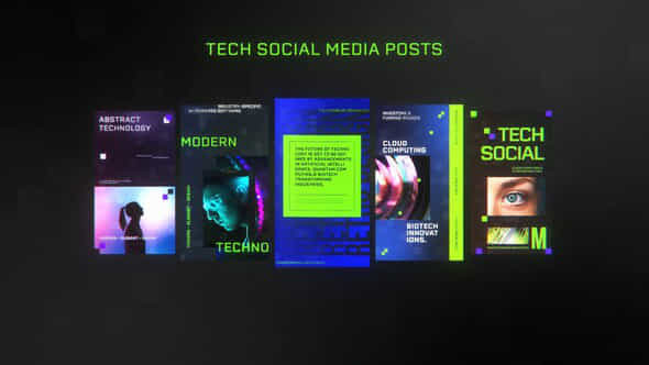 Tech Social Media Posts - VideoHive 56730234