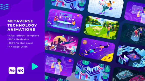 Metaverse Technology Animations - VideoHive 42092677