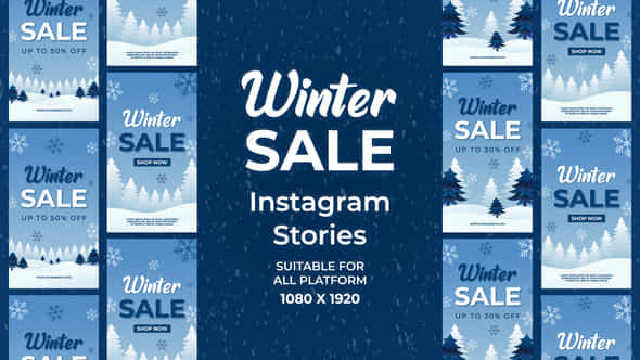 Winter Season Sale Instagram Stories - VideoHive 55426672