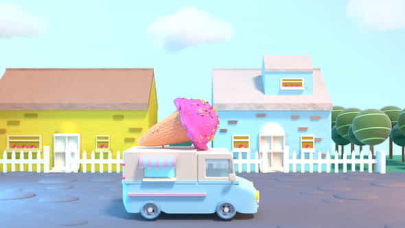 Toon Ice Cream Truck - VideoHive 20216522