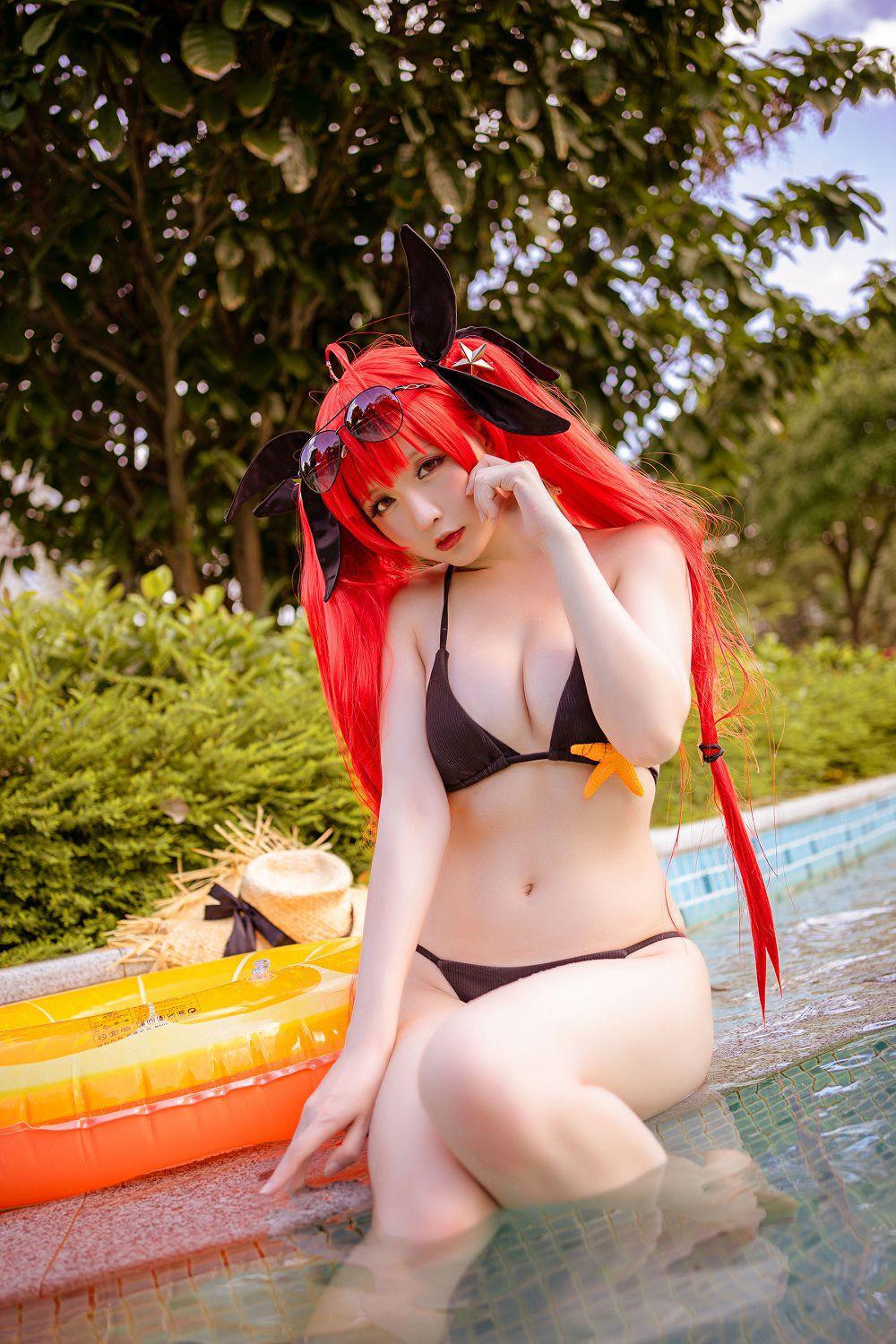 [福利女神cosplay] 星之迟迟 - 鸣夏 火奴鲁鲁 妩媚套图(17)