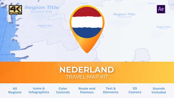 Netherlands Map Kit - Nederland - VideoHive 29912612