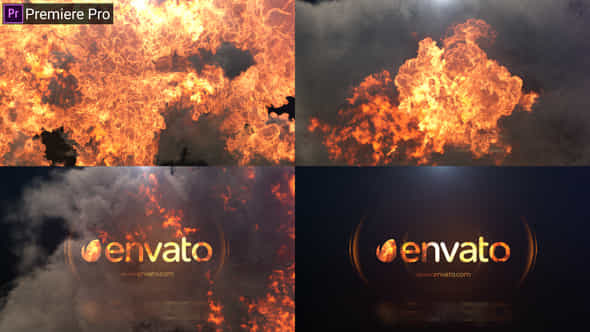 Fire Explode Logo - VideoHive 34758558