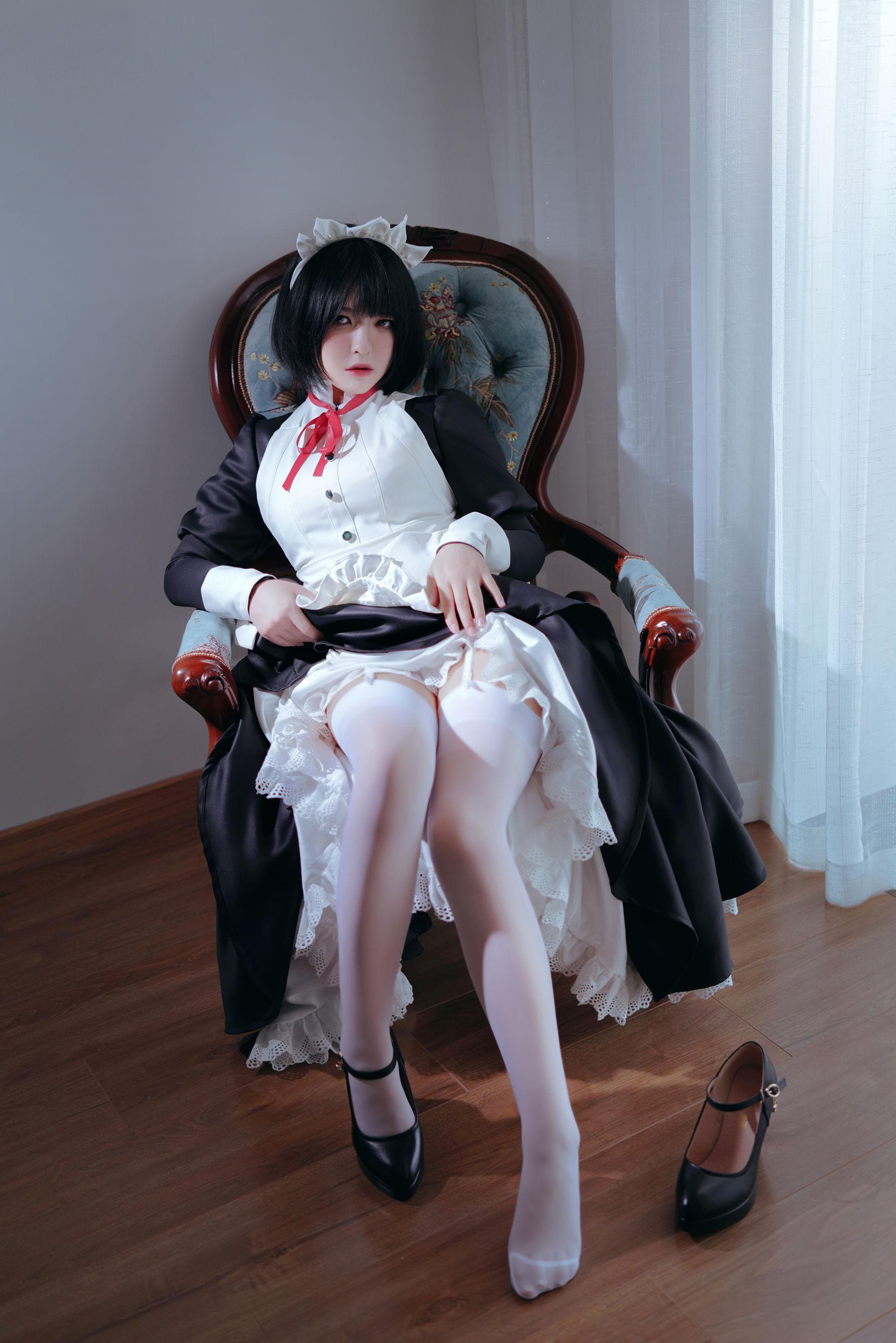 [美女Coser] 半半子 《 嫌パン メイド》 写真集(4)