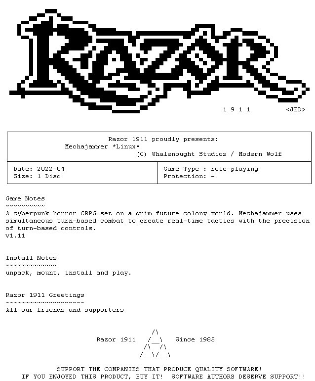 Mechajammer Linux Razor1911