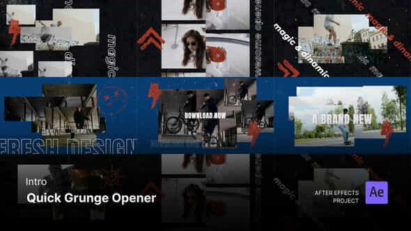 Introopening Quick Grunge Opener After Effects Project Files - VideoHive 56225869