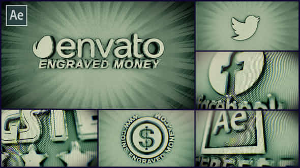 Engraved Money Logo - VideoHive 46566269